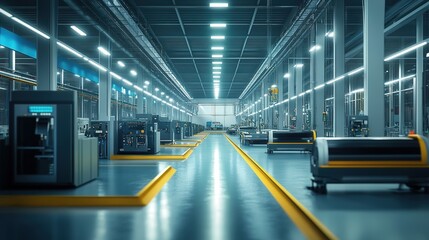 Poster - A state-of-the-art industrial factory with automated production systems.