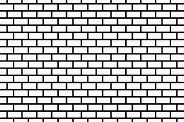 Poster - Black and white brick texture. Brick wall pattern design.