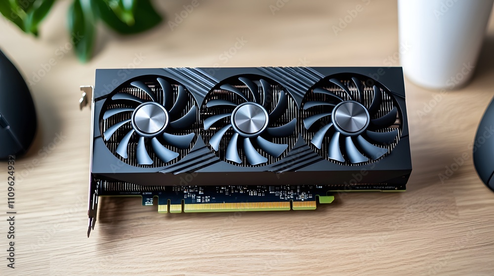 Office Computer Gpus High-end gaming pc setup featuring powerful gpu home office technology ...