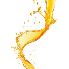 Poster - vibrant splash of yellow liquid against black background, showcasing dynamic movement and energy. Perfect for food and beverage themes