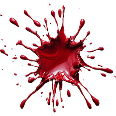 Poster - vibrant red paint splash on black background, showcasing dynamic movement and energy. This striking image captures essence of creativity and artistic expression
