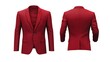 © Jawad - A red suit jacket, front and back views.