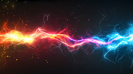 Wall Mural - glowing plasma ball lightning abstract background, plasma, ball, lightning, abstract, glowing, energ