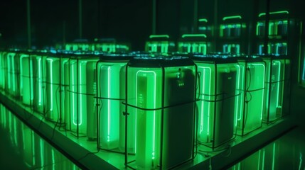 Neon Green Technological Installation