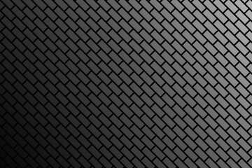 Poster - Black and white brick texture. Brick wall pattern design.