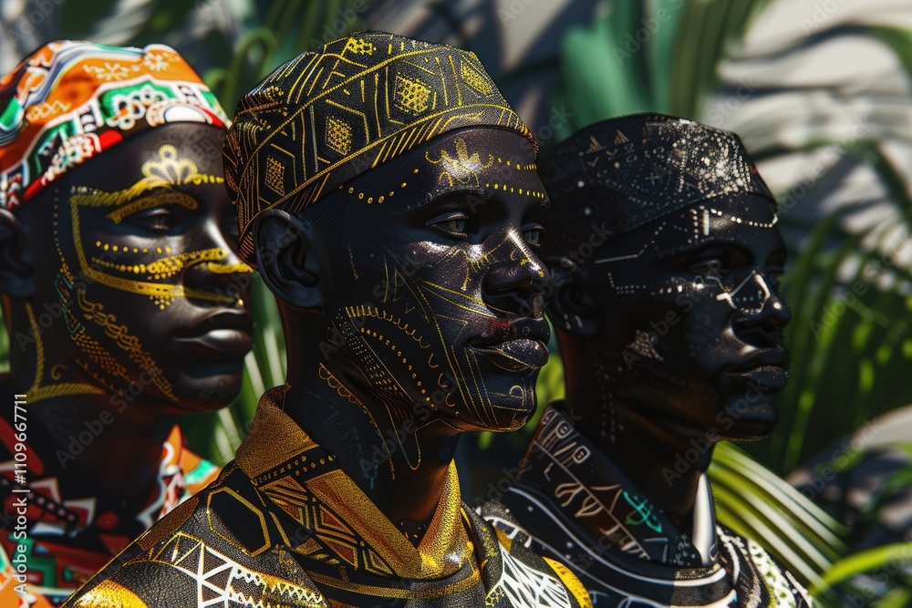 Celebrating diversity and African culture in Black History Month. Stock ...