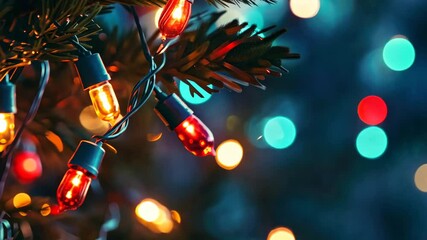 Poster - Explore festive holiday lights brightening up the night in this vibrant decorative display