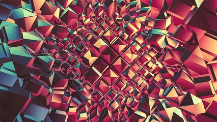 Vector Abstract geometric shape from cubes. squares