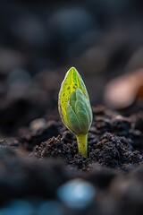 Sticker - Green sprout growing in soil