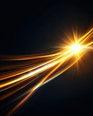 Poster - Sun Rays Illuminate With Vibrant Glow Creating an Abstract Light Effect on a Dark Background