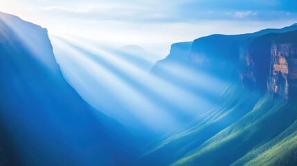Poster - Whispers of Twilight as Blue Mountains Embrace a Serene Slumber