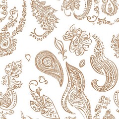 Sticker - Elegant Paisley Pattern Design for Print and Web