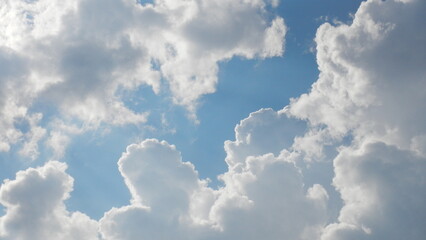 blue and white sky background with clouds on sunny and cloudy weather. topics: air space, meteorolog