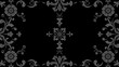 © OneWayPhoto - Luxurious black charcoal floral wallpaper with intricate design, intricate, sophisticated