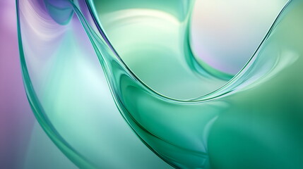 Fototapete - Luminous abstract shapes in green and purple, creating a contrasting visual effect with a smooth, glossy finish. Horizontal template color gradient, rough retro vibe shine bright light
