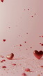© MonteStudio - Chic Valentine's Day backdrop with a light pink background, small red heart shapes, faint traces of roses, and subtle sparkles to enhance a feeling of romance. Vertical reels story post greeting card