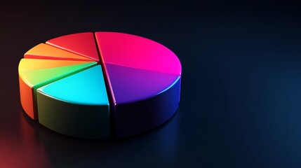 Aufkleber - Colorful Pie Chart Displaying Data Segments in a Modern Style