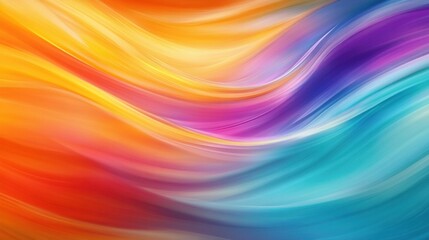 Wall Mural - Abstract colorful gradient waves creating a dynamic and vibrant background for artistic and creative projects. Perfect for design concepts and digital art.