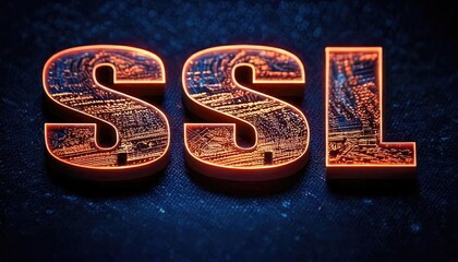 Poster - Secure Socket Layer Encryption Symbol with Circuit Design