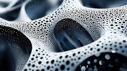 Abstract three dimensional porous surface with a unique texture
