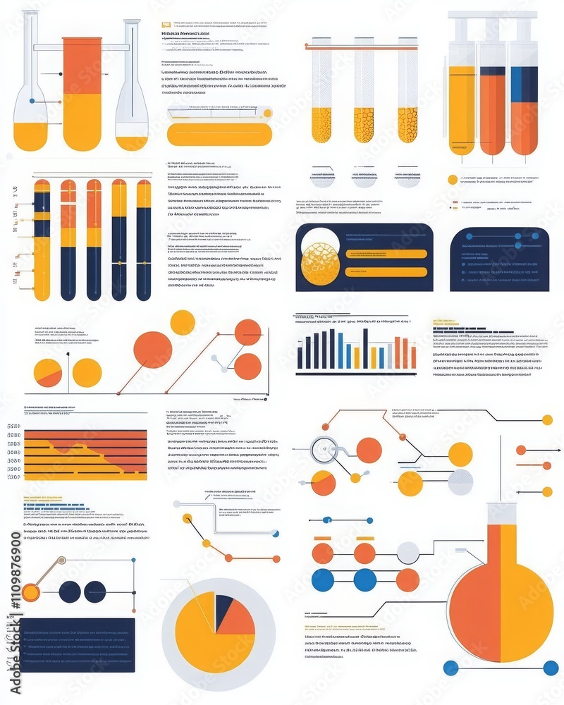 Colorful Infographic on Lab Values and Cheat Sheets Stock Illustration ...