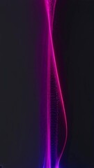 Poster - Flowing neon purple streams with radiant accents curving and blending on a dark backdrop, emphasizing depth and motion.