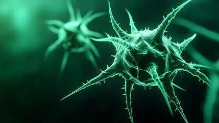 Poster - Microscopic life forms laboratory scientific imagery digital environment close-up view microbiology insights