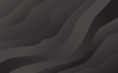 Leinwandbilder - The flow of curved lines abstract background, background light black wave,2d illustration
