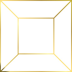Poster - Luxury Golden Geometric Lines. ,Abstract Gold Frames and Patterns