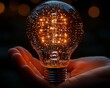 © Wuttichai - Glowing Digital Lightbulb Representing Fusion of Technology and Creativity in New Idea Formation
