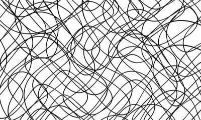 Poster - abstract chaotic line design can be used background.