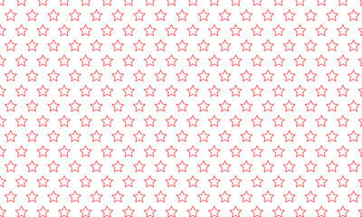 Poster - abstract monochrome geometric outline red star pattern can be used background.