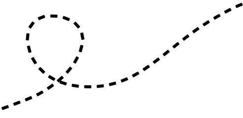 Aufkleber - Black dotted line