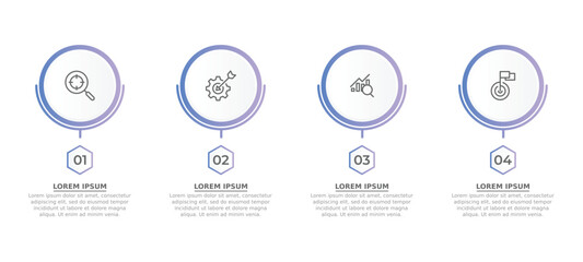 Poster - infographic design with 4 options or steps. Infographics for business concept. Can be used for presentations workflow layout, banner, process, diagram, flow chart, info graph, annual report.