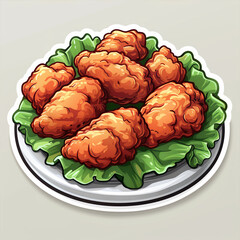 Wall Mural - grilled chicken wings