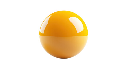 Fototapete - A glossy, two-toned yellow sphere with a shiny surface, suggesting a playful or artistic design element.