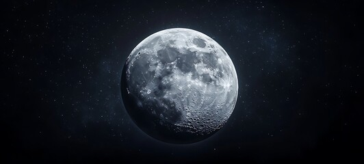 moon full black background