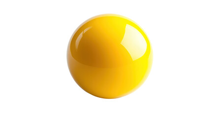 Fototapete - A shiny yellow sphere with a smooth surface, reflecting light, suggesting a playful or artistic element.