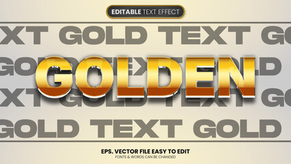 Wall Mural - premium gold editable text effect