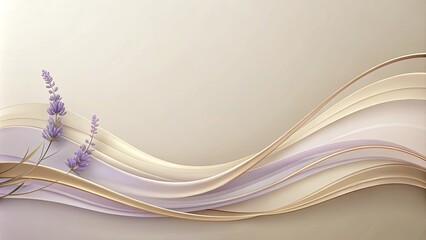 Wall Mural - elegant lavender and abstract wave design for backgrounds