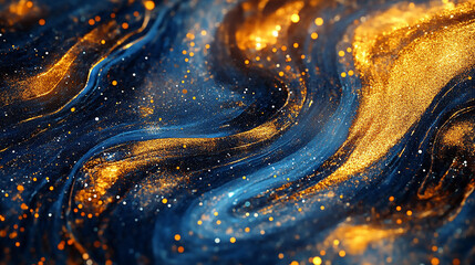 Wall Mural - glowing red and gold sparkle background with bokeh effect captivating golden sparkles enchant in a m
