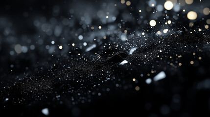 Wall Mural - a black and white photo capturing the beauty of falling snow. perfect for adding a touch of elegance