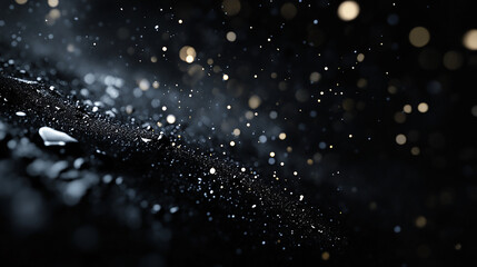 Wall Mural - a black and white photo capturing the beauty of falling snow. perfect for adding a touch of elegance