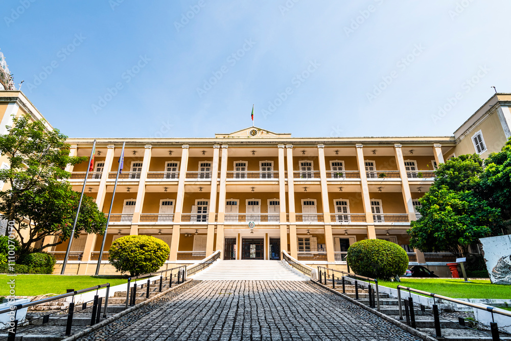 Consulate General Building Macau- September 19, 2019: Building view of Portugal’s consul general ...