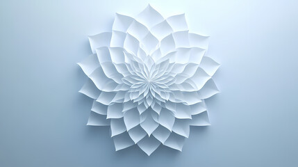 Poster - fractal white flower