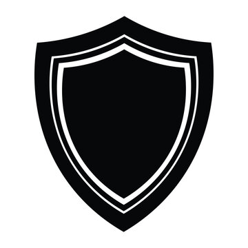 vector shield icon, flat design best shield vector icon
