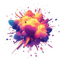 Wall Mural - abstract colorful explosion.