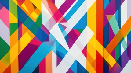 Wall Mural - a captivating scene of multi-colored abstract jigsaw pieces fitting together to form a complete, uni