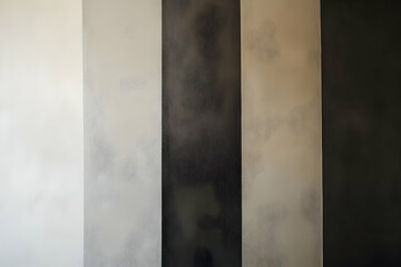 Poster - Abstract artwork featuring vertical stripes in varying shades of gray and black.
