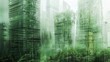 © Boomanoid - Futuristic green cityscape with tree and network